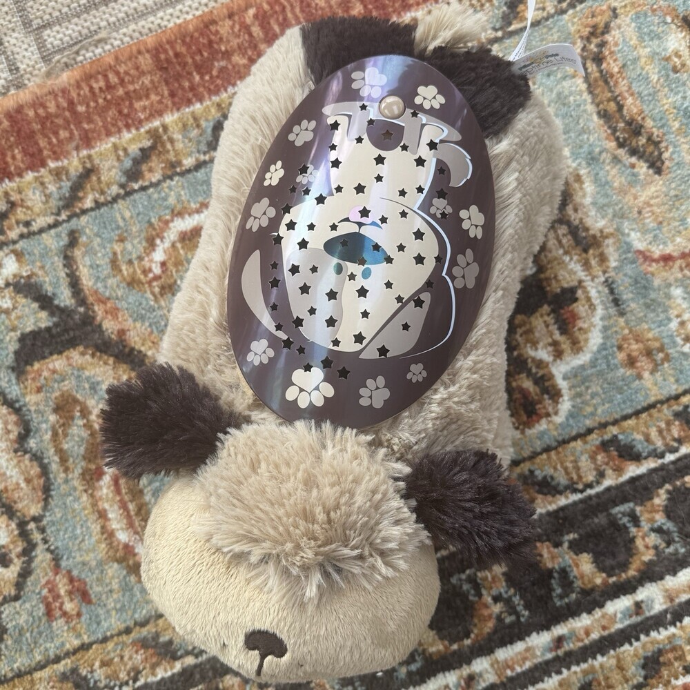 Pillow Pets Dream Lites Brown‎ Night Light Plush Toy Doggy  Multi Stars Ceiling